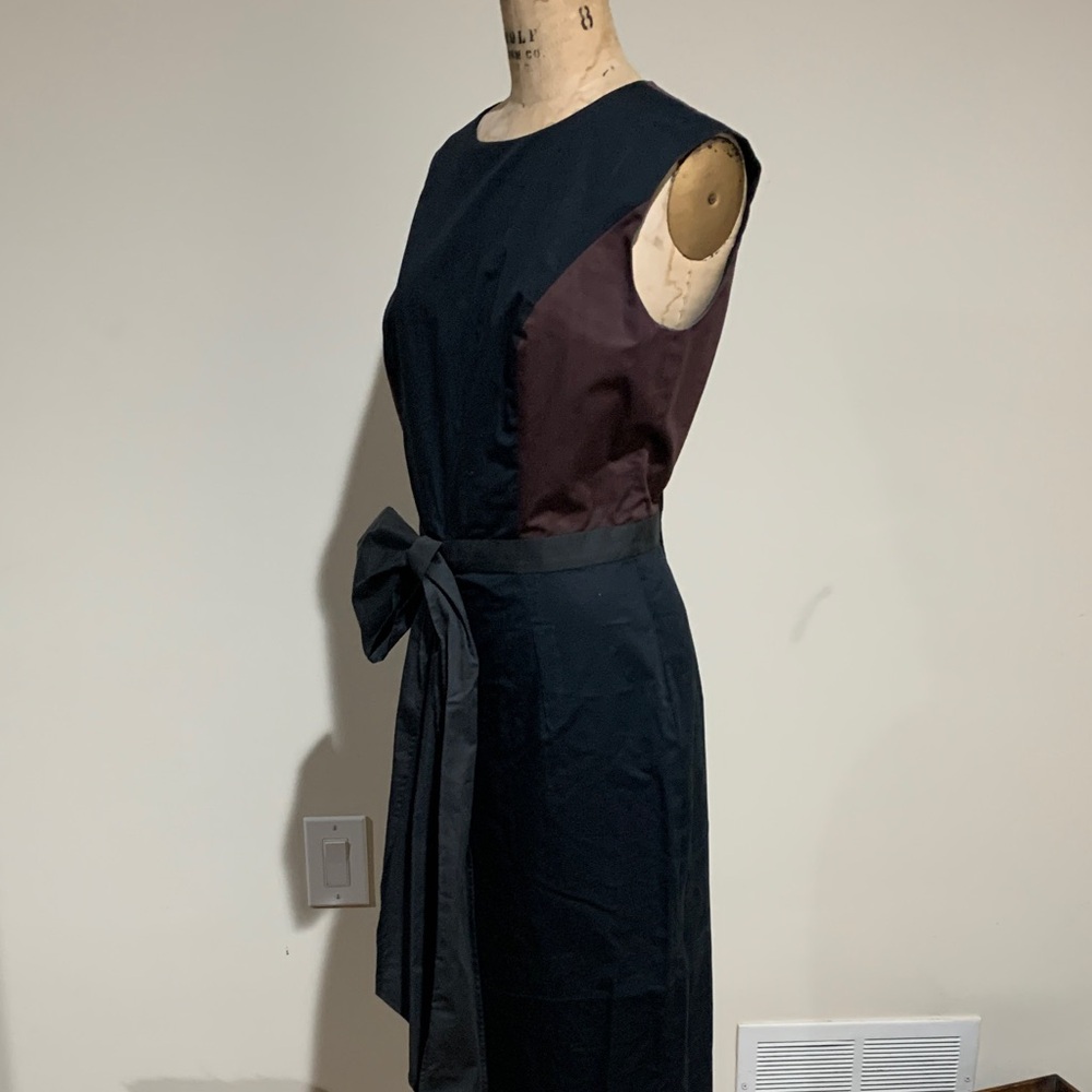 Yves Saint Laurent Black and Brown Midi Dress - Picture 3 of 4
